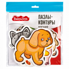 Пазлы-контуры "Домашние животные" 6 фигурок Baby Toys (мягкие)