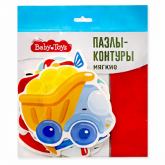 Пазлы контуры "Транспорт" 6 фигурок Baby Toys (мягкие)