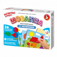 Игра магнитная "Мозаика магнитная с заданиями" Серия Магнитные истории (8 карточек)