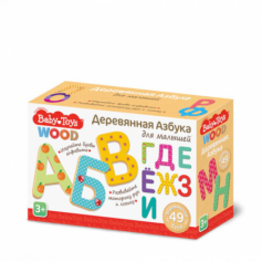 Игра развивающая "Азбука деревянная для малышей" Baby Toys Wood