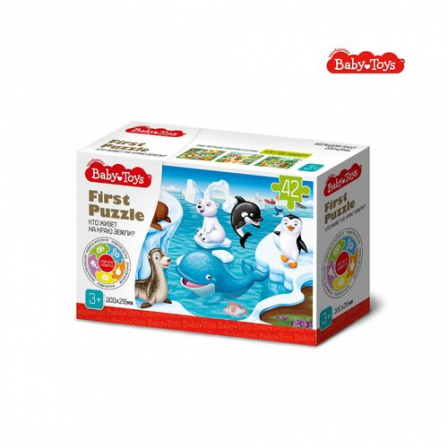 Пазл First Puzzle "Кто живет на Краю земли" 42 эл Baby Toys