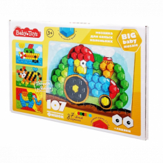 Мозаика для самых маленьких Baby Toys "Трактор" d2,5/7 цв (107 эл)