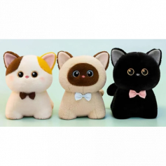 А Мягкая игрушка Кошка с бантиком 3539-J-20