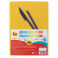 Доска для лепки гибкая со стеками   LPDS-A4 желтый