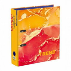 Регистратор ламинир. "Marbling"/"Мраморность" 75 мм . Trend A4 арочный механ. глянцевый оранжевый