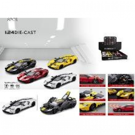 Машина металл. форд GT, звук, свет, 8шт в дисплее №CZ219A