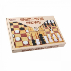Игра настольная "Шашки, Нарды, Шахматы" (большие)