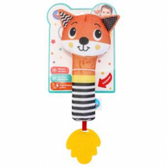Текстильная игрушка погремушка - пищалка Умка в кор.250шт.
