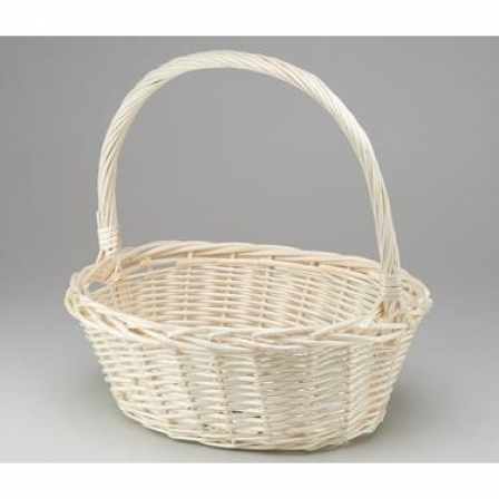 Корзина плетеная (ива): 42X33XH16/40XB32X23, 1 шт., выбеленный
