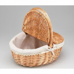Корзина плетеная (ива): 39x28xH14/18xHH34 B28x18,1 шт., медовый