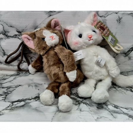 А Мягкая игрушка кошка-брелок магнит