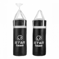 Боксерская груша "STAR TEAM" цвет черный, вес 7,5 кг, в сетке 60 см