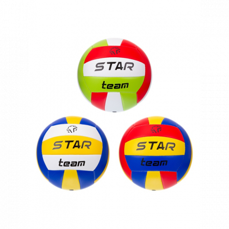 Мяч волейбольный "STARTeam" PU, двухслойный, вес 260 гр, 3 цвета в ассорт. в/п диаметр 21 см.