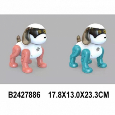 Собачка на бат, световые эффекты, в ассорт., в/к 23,3*17,8*13 см