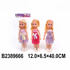 Кукла 35 см музыкальная, 3 вида в ассорт., в/п 40*12*6,5 см