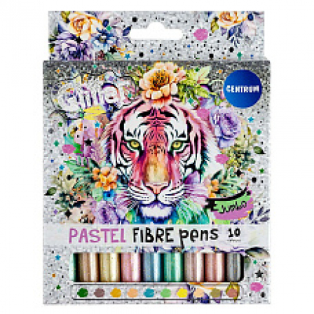 Фломастеры 10 цветов JUMBO PASTEL GLITTER