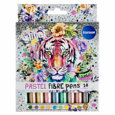 Фломастеры 10 цветов JUMBO PASTEL GLITTER