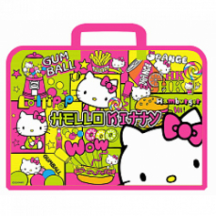 Папка пластиковая с ручками (тесьма) Hello Kitty, формат А4, размер 34*24,5*7,5 см,