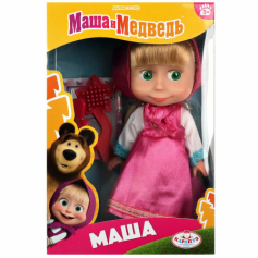 Кукла Карапуз МАША и Медведь 15см,(М/Ф "Маша и медведь"), без звука,с аксесс.в русс.кор.