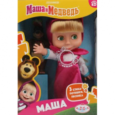 Кукла Маша И МЕДВЕДЬ маша 25см, озвуч, медведь, кор Карапуз