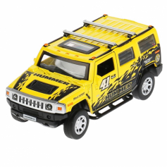Машина металл "hummer h2" 12см, открыв. двери, инерц., желтый в кор. Технопарк в кор.2*36шт