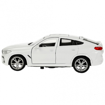 Машина металл BMW X6 длина 12 см, двери, багаж, инер, белый, кор. Технопарк в кор.2*36шт
