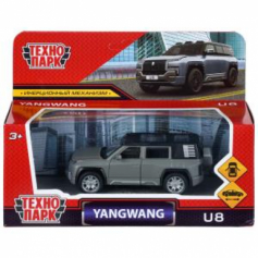 Машина металл yangwang u8 длина 10,5 см, инерц, серебристый МАТОВЫЙ, в кор.