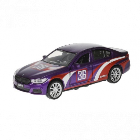 Машина металл свет-звук BMW 5-ER SEDAN M-SPORT 12 см, двери, кор. Технопарк в кор.2*36шт