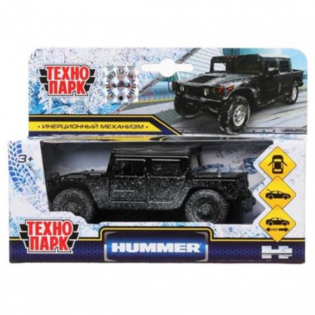 Машина металл HUMMER h1 ПИКАП в снегу, 12 см, дв., баг., инерц., кор. Технопарк в кор.2*24шт