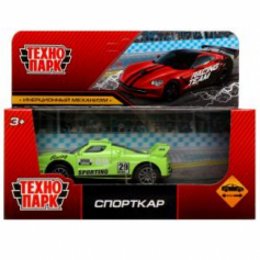 Машина металл СПОРТКАР, 10 см, инерция, кор. Технопарк в кор.2*120
