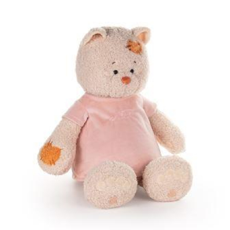 KULT Мягкая игрушка Кошка Мэри в платье св.пудровом, 37 см