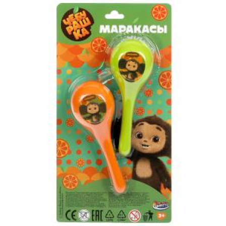 Маракасы Чебурашка блист.15,8*30*4см ИГРАЕМ ВМЕСТЕ