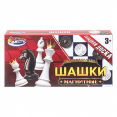 Шашки магнитные коробка 20*8*3 см ИГРАЕМ ВМЕСТЕ