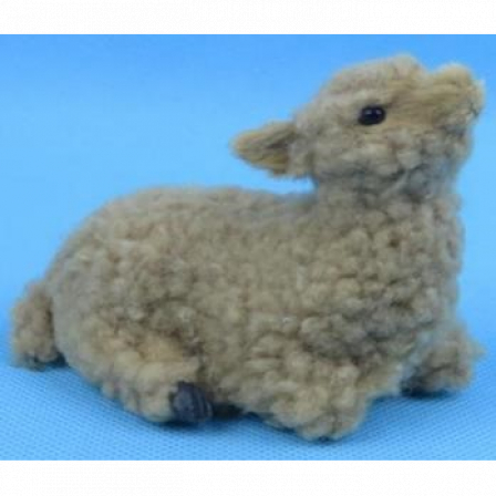 Декоративная новогодняя Фигурка Овечка, 10,5x6,5x9 см., светло-коричневый