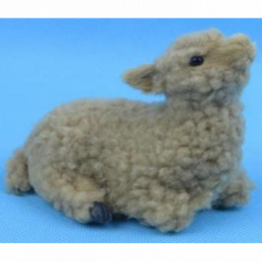 Декоративная новогодняя Фигурка Овечка, 10,5x6,5x9 см., светло-коричневый