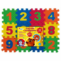 Мягкие пазлы "Играем вместе"с цифрами 36 эл.