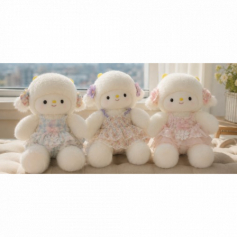 А Мягкая игрушка Овечка в платье 2554-S-30