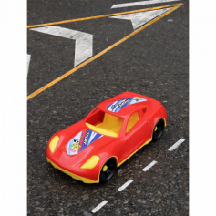 Машинка Turbo"V" красная 18,5 см (И-5850)