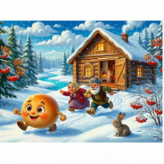 Оживи мультфильм. Пазлы 35 элементов. КОЛОБОК
