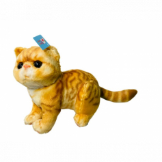 А Мягкая игрушка Кошка рыжая, в полоску 2495-B