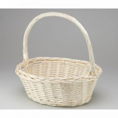 Корзина плетеная (ива): 42X33XH16/40XB32X23, 1 шт., выбеленный