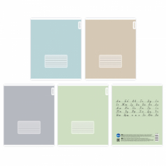 Тетрадь Color в дополнительной ПВХ обложке, формат А5, 24 листов, на скрепке, линейка, обложка