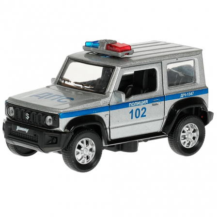 Машина металл SUZUKI JIMNY ПОЛИЦИЯ 11,5 см, двер, баг, инер, сер, кор. Технопарк