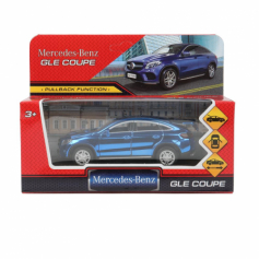 Машина металл MERCEDES-BENZ GLE COUPE длин 12 см, двери,синий ХРОМ, кор. Технопарк в кор.2*36шт