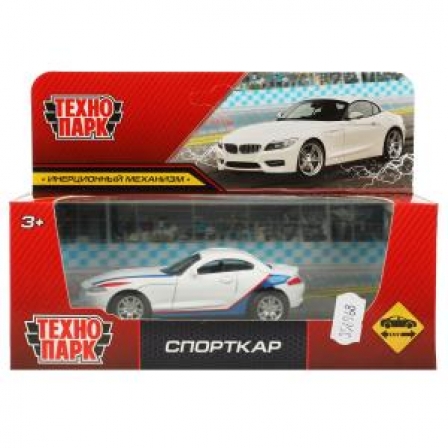 Машина металл СПОРТКАР, 10 см, инерция, кор. Технопарк 2005C110-R