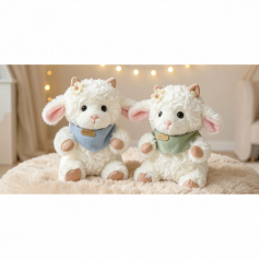 А Мягкая игрушка Овечка в шарфике 2541-D