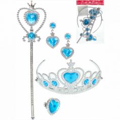 Игровой набор "Маленькая королева"(корона,клипсы,кольцо, 2 палоч. 30 см,в пак.)