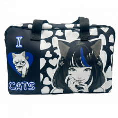 Сумка для внешкольных занятий  I love cats,  размер 330*220*120 мм
