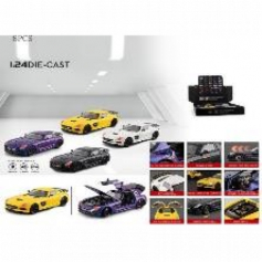 Машина металл. мерседес, звук, свет, 8шт в дисплее №CZ208A