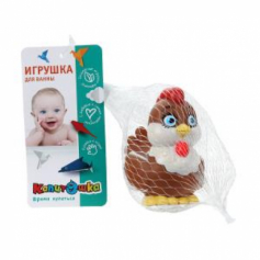Игрушка пластизоль для ванны курочка, в сетке КАПИТОШКА